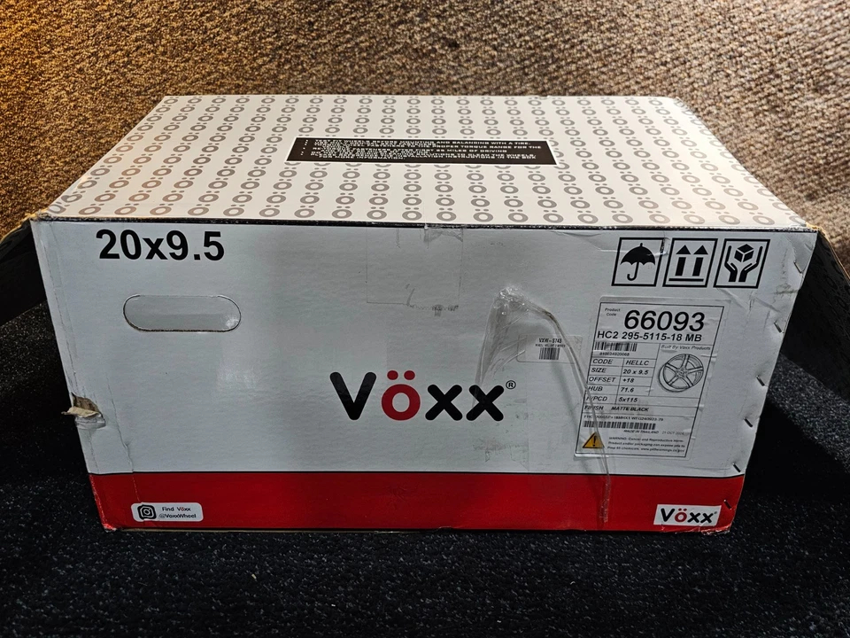 (CANTIDAD 1) Llanta Voxx Hellcat serie 2 negro mate 5 radios 20x9,5 5x115 18 mm Foto 4 de 4