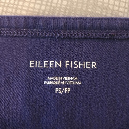 Abito Eileen Fisher maglia jersey donna PS Petite Small blu cotone biologico - Foto 3 di 10