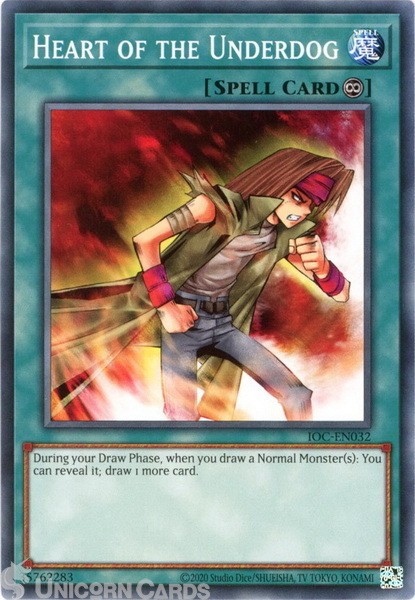 IOC-EN032 Heart of the Underdog :: Common 25th Anniversary Edition Mint YuGiOh C