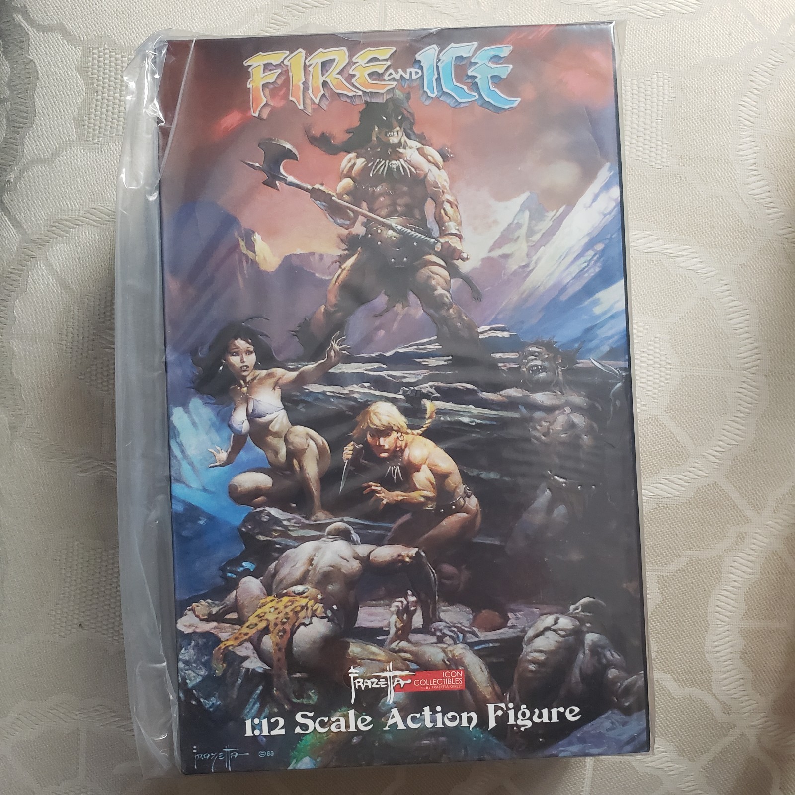 Frazetta Girls Fire and Ice Teegra with Panther Figure ICON Collectibles 1/12