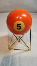 Used Solid Orange 5 ball Individual Pool Ball Billiard 2 1/4  Replacement