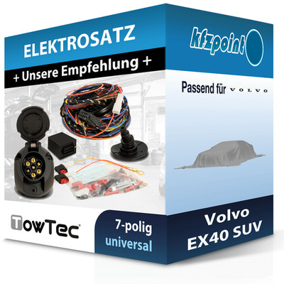 Für Volvo EX40 SUV 04.2024-jetzt TOWTEC E-Satz 7polig universell NEU