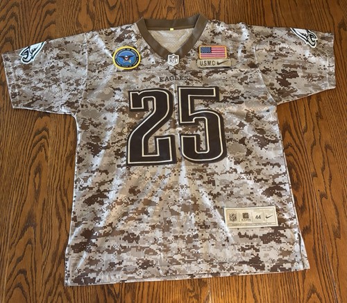 NFL Lesean Mccoy Eagles Salute To Service Custom Jersey Men’s Size 44 + Patches - Picture 1 of 3