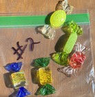 Vintage Hand Blown Glass Wrapped Lot Of 5 Swirled Glass Candy Pieces #2 — photo 2