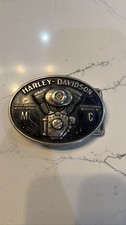 Harley Davidson V-Twin Engine Belt Buckle 1991