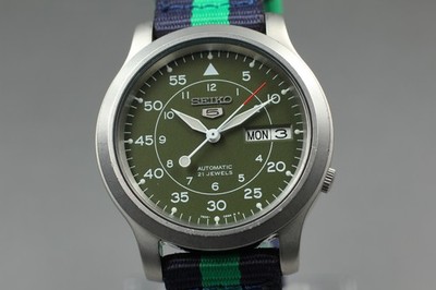 [Near MINT] Seiko 5 7S26-02J0 Automatic Green Dial 21J Men's Watch From JAPAN