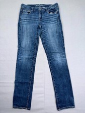 American Eagle Outfitters Jeans Womens 10 Long Blue Denim Stretch Skinny Leg