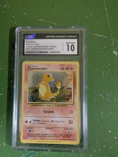 Pokemon Charmander 001/034 Charizard & Ho-oh ex Deck CGC 10 Gem Mint Pokemon Eng