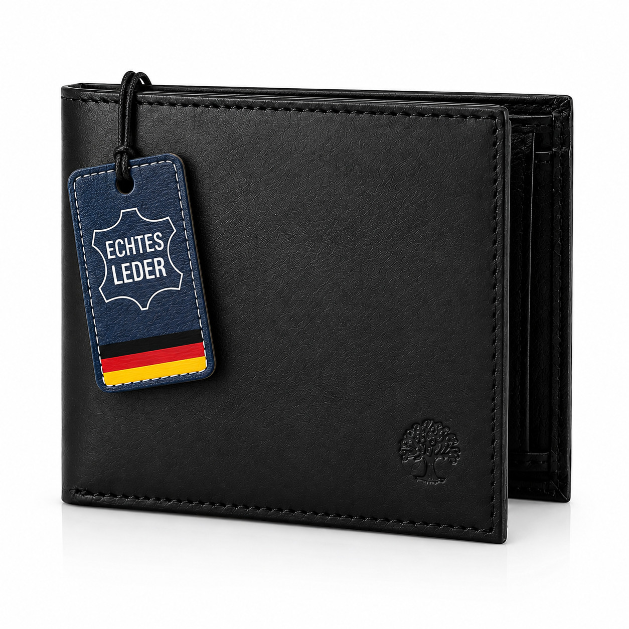 ELYARZI Leather Wallet, RFID Protection, Black