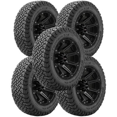 (QTY 5) LT295/50R22 BFG All-Terrain T/A KO3 118/115S LRD Black Wall Tires