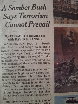 TheSexPistols 新聞 Newspapers- 9/11- U.S. ATTACKED-HIJACKED JETS DESTROY TWIN