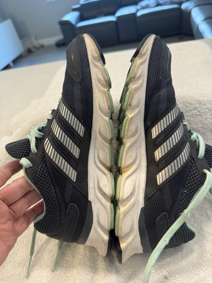 Adidas Adiprene + Tennis Running Shoes Women Size 6.5 Gray Mint Green EUC - Image 2 of 4