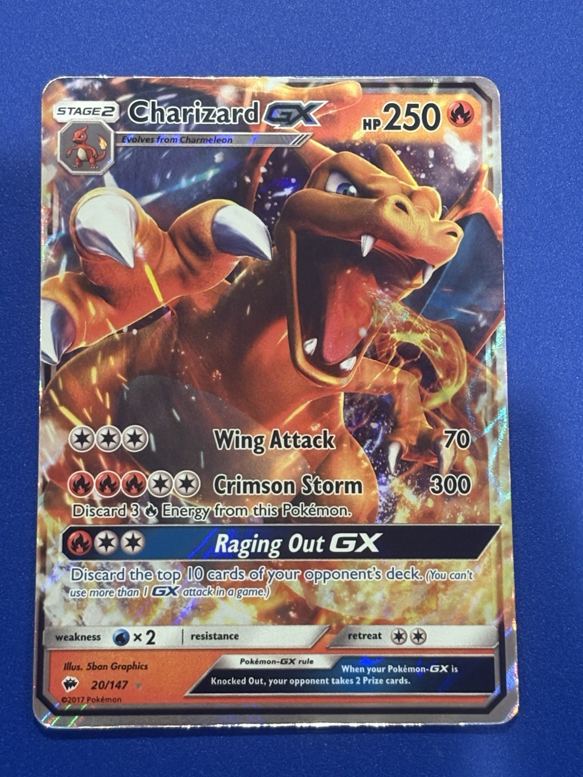Charizard GX 20/147 Burning Shadows Ultra Rare Holo Pokemon LP