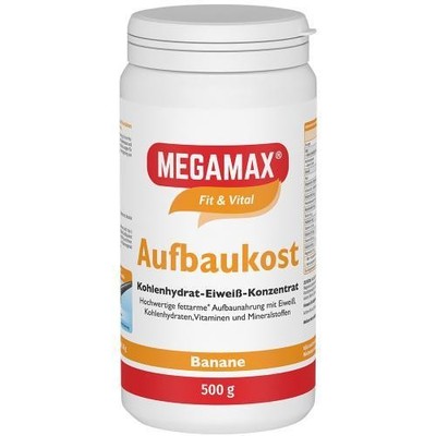 2x MEGAMAX Aufbaukost Banane Pulver 500 G