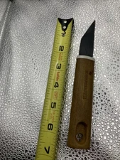 Vintage Craft Knife M. Grumbacher - Japan with Sheath Ergonomic Handle Tan