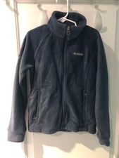 Columbia Fleece Jacket Navy Blue Kids Size Small