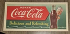 1951 vintage COCA COLA  Delicious & Refreshing INK BLOTTER 7.5 x 3.5" unused 🥤