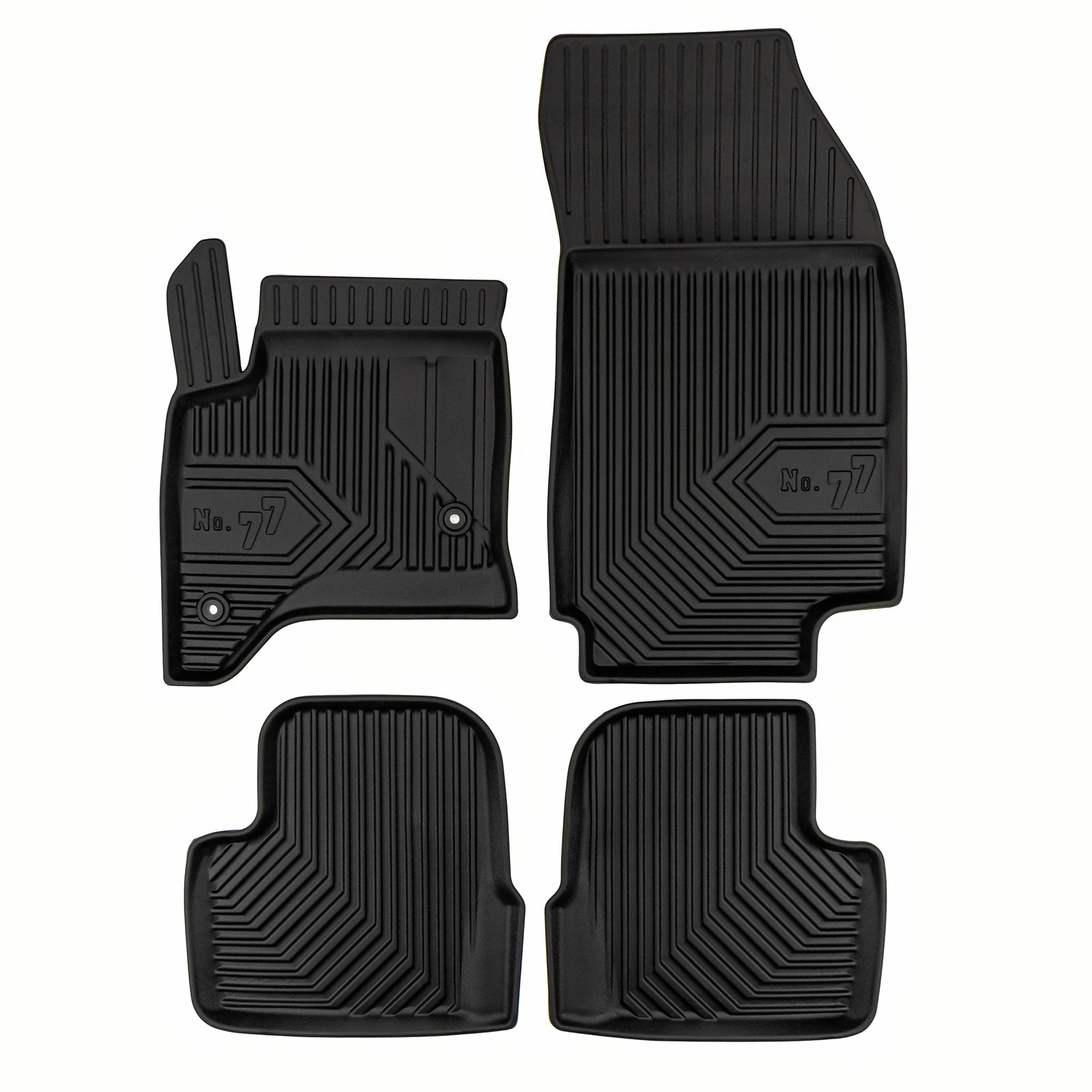 Tapis de sol Fiat 600 2023-2026 antidérapant étanche kit 4 pièces noir