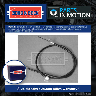 Handbrake Cable Rear Right BKB3481 Borg & Beck Hand Brake Parking 365301KK0A New