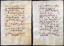 Antiphonary Parchment Vellum Manuscript 15th Century A131
