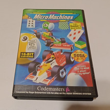 Codemasters Micro Machines (Sega Genesis) PAL 1993 Racing w/ Manual & Case