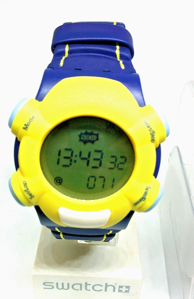 Relógio Swatch Vintage NET-TIME STATIC SQN101 1999 BEAT Display Digital Raro Novo Na Caixa - Imagem 2 de 4
