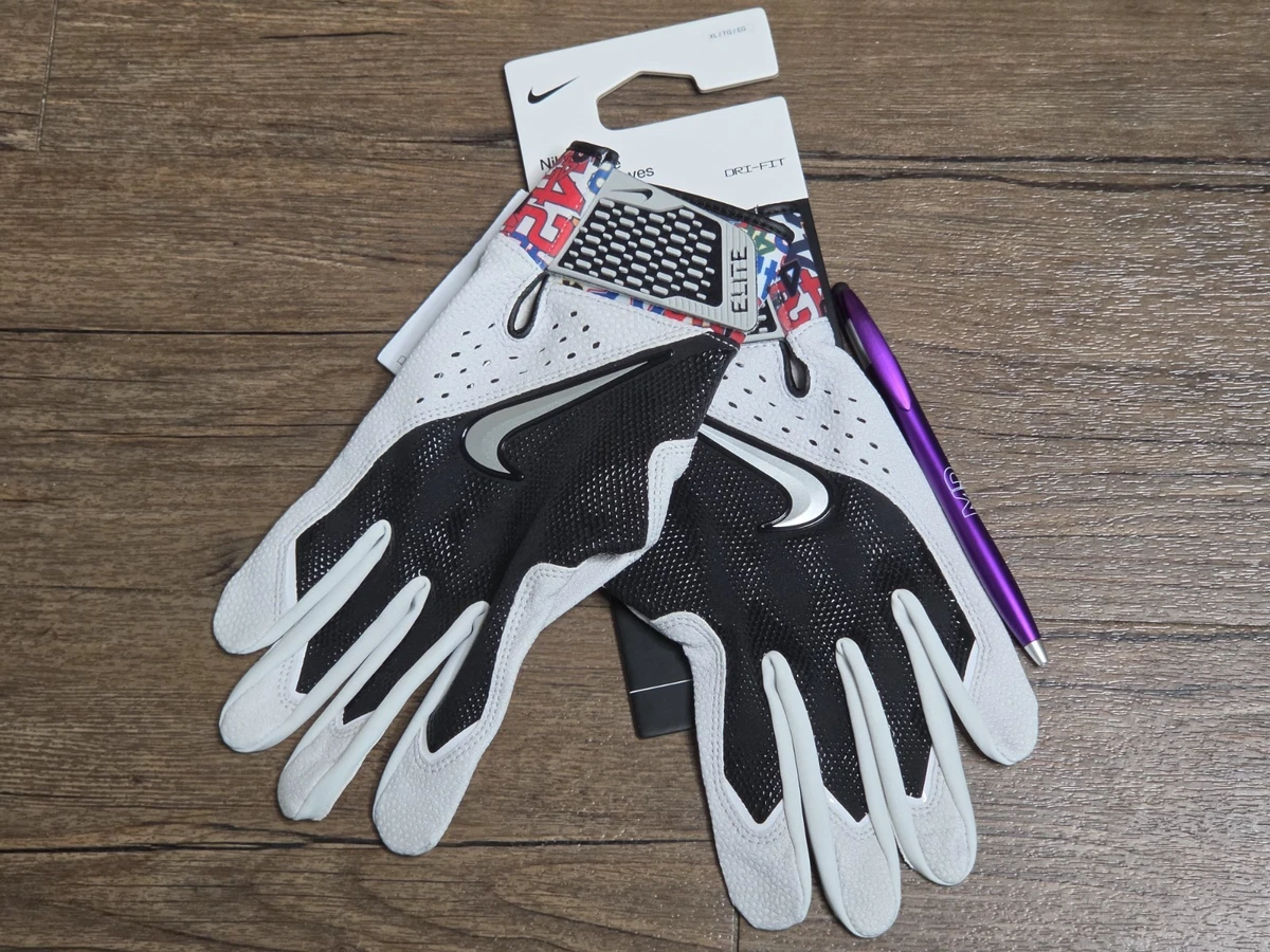 Guantes de bateo Nike Alpha Elite Jackie Robinson día PE EQUIPO EMITIDO IM1786-095 XL