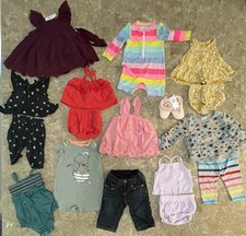 GAP Girls clothes Lot-19 Pc-0-3M 3-6M Dress Leggings Bodysuit Flower NWT  Used