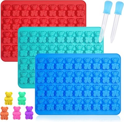 Riesen Gummibärchenform Silikon 3 Stück große Gummiformen Schokoladenform Big Ca