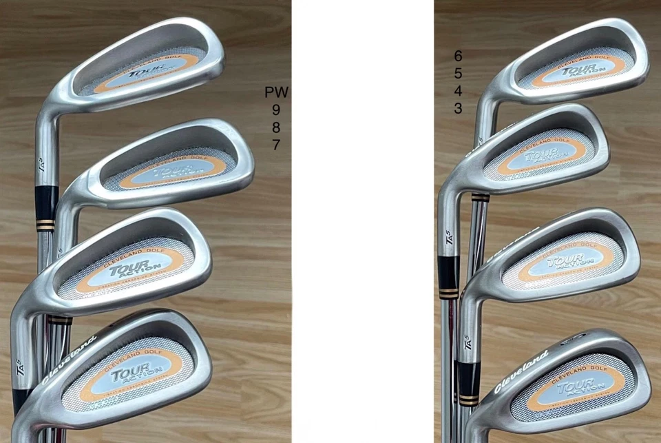 Left Hand Cleveland Tour Action TA5 Irons (1998)/ 3-PW/ Regular True Temper - Image 2 of 4
