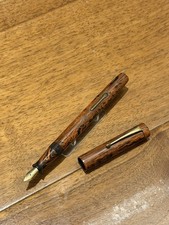 Vintage Warranted Fountain Pen 14 Ct Gold Nib - 1st Quality - Celluloid Body