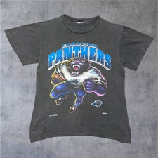 Vintage 1993 Nutmeg Carolina Panthers Realistic 3-D Mascot Tee Size medium