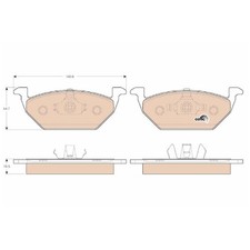 Satz Bremsbeläge Bremsklötze vorne für Seat Leon 1M1 MII KF1 Toledo 2 id87802