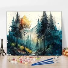TUMOVO Paint by Numbre for Adults - Watercolor Forest Oil Painting for Adults Ki