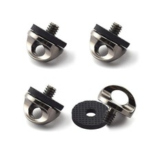 NIIIYTYB 4 Packs Camera D Ring Screws 1/4-20 Quick Release Mount Small, Black
