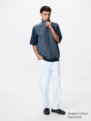 Size 36 Uniqlo Wide Straight Jeans Light Blue 100% Cotton 475551