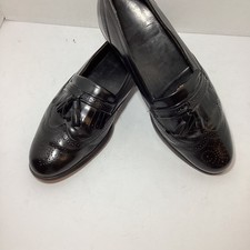 Bostonian Made in USA Wingtip Tassel Loafers Black Leather Men’s 10 M