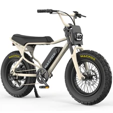 MACFOX X7 500w Bicycles Backlit 20 inch Fat Tire Electric E-Bike LCD - Black