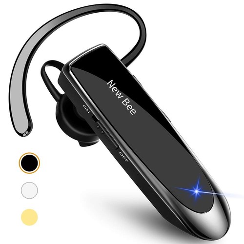 Bluetooth Earpiece V5.0 Wireless Handsfree Headset with Microphone 24 Hrs Dri... - 第 1/8 張圖片