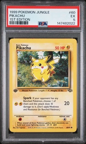 1999 POKEMON JUNGLE 1ST ED #60 PIKACHU PSA 5