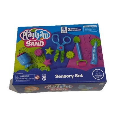 Learning Resources Playfoam Sand Sensorik Set, Spielsandspielzeug mit 3 Farben und 5