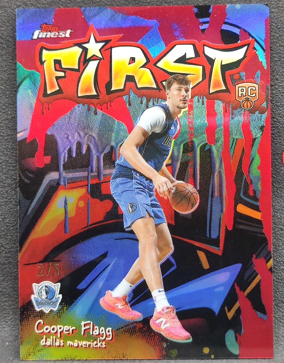 2025-26 Topps Finest Cooper Flagg #F-1 First RC Rookie Red Refractor /5