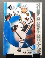 2024-25 UD SP Hockey # 140 Nolan Allan BLACKHAWKS Blue Rookie Authentics🏒NM/MT