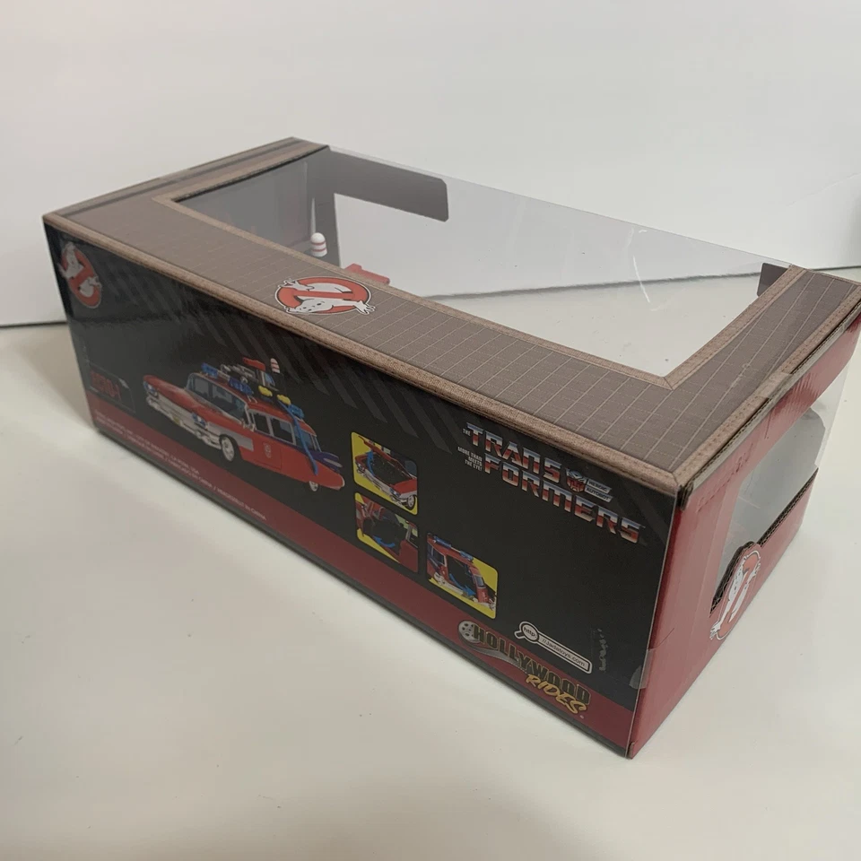 Ghostbusters Ecto-1 Transformers Mashup escala 1:24 Die-Cast Metal Foto 4 de 4