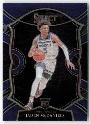 2020-21 Panini Select #88 Jaden McDaniels Blue Prizms