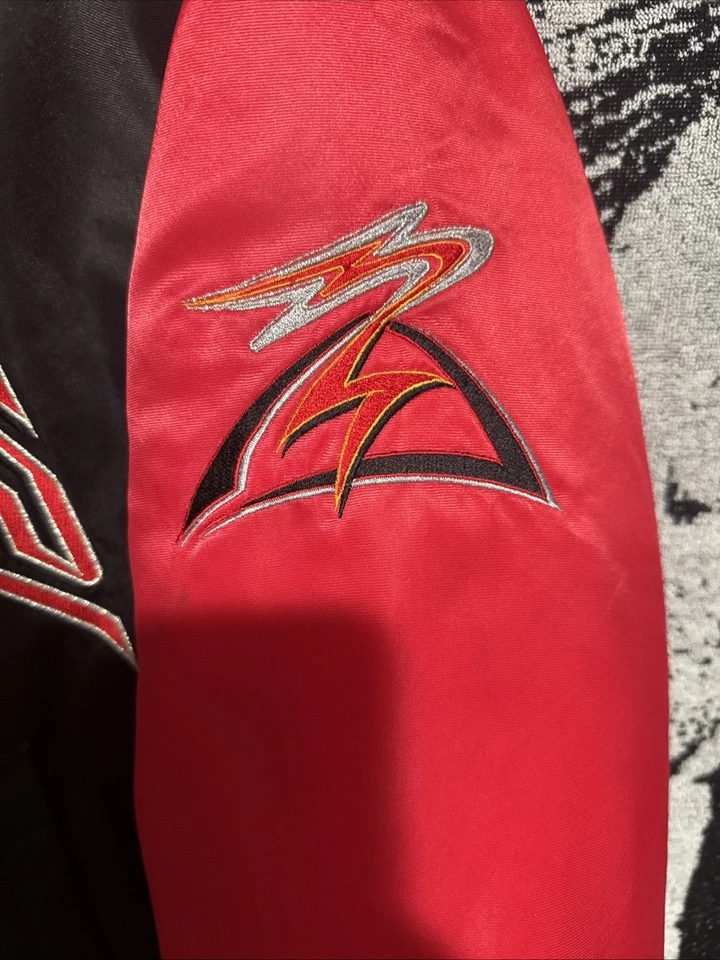 Chaqueta de bombardero de colección años 90 San Francisco Volcanoes MiLB Starter talla S para hombre rara Foto 3 de 4