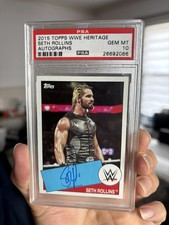 2015 Topps WWE Heritage Seth Rollins Auto PSA 10 GEM THE VISIONARY