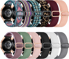 12 Pack Stretchy Nylon Bands Compatible with Samsung Galaxy Watch 4-7 40Mm-46Mm