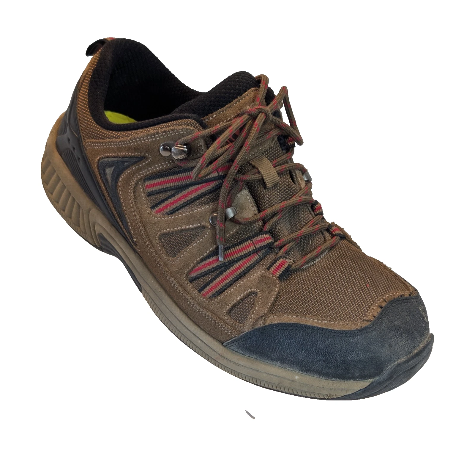 Hiking Shoes Leather Trail Outdoor Rugged Lace Up Brown 10 Wide Gorpcore Walking
