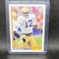 Upper Deck 1991 #9 Ricky Watters Star Rookie Notre Dame 49ers Football
